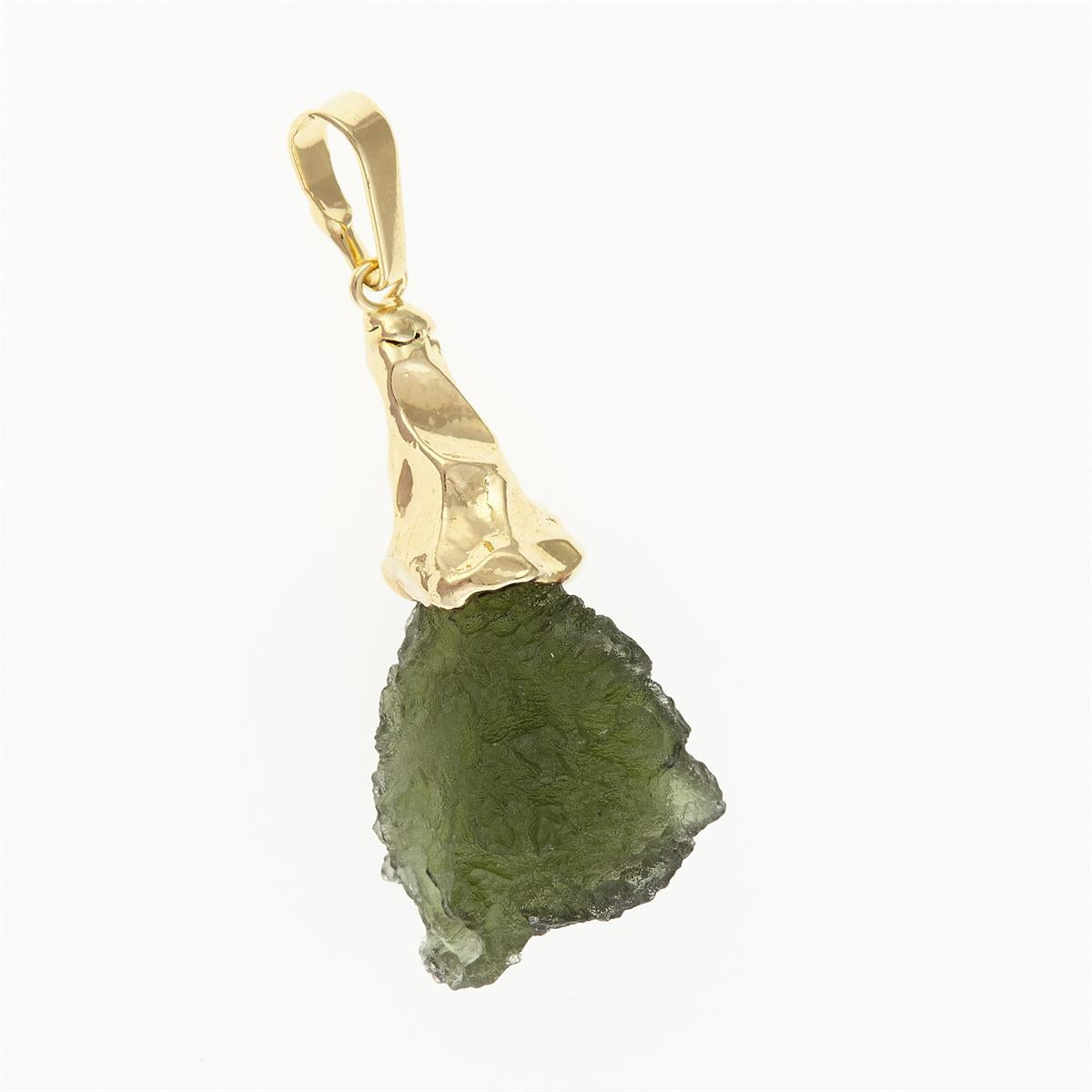 Pendant with natural moldavite 040