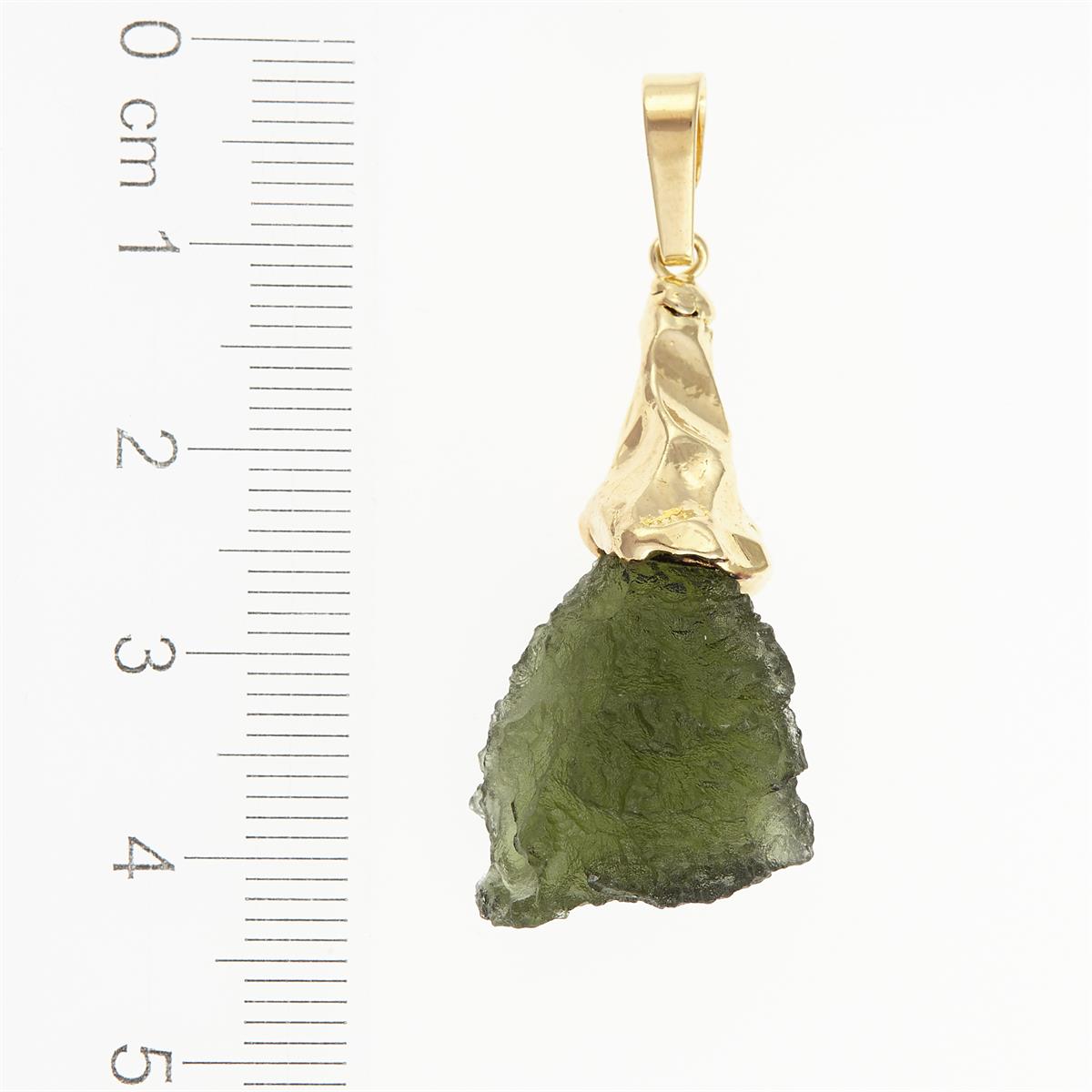 Pendant with natural moldavite 040