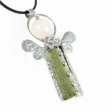 Ciondolo con moldavite naturale - engel - 26-023