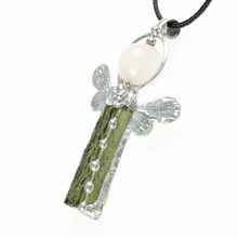 Ciondolo con moldavite naturale - engel - 26-023