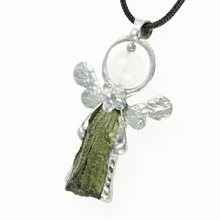 Ciondolo con moldavite naturale - engel - 26-026