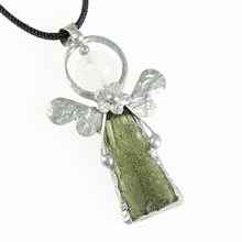 Ciondolo con moldavite naturale - engel - 26-026