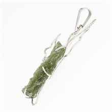 Ciondolo in argento con moldavite - angelo 9499B