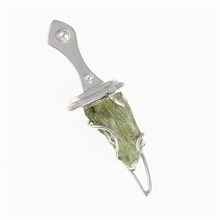 Ciondolo Argento con moldavite - Pugnale arabo 009
