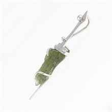 Ciondolo Argento con moldavite - Pugnale arabo 009
