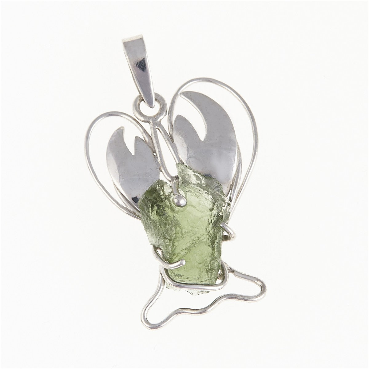 Silver pendant with moldavite – Cancer 011