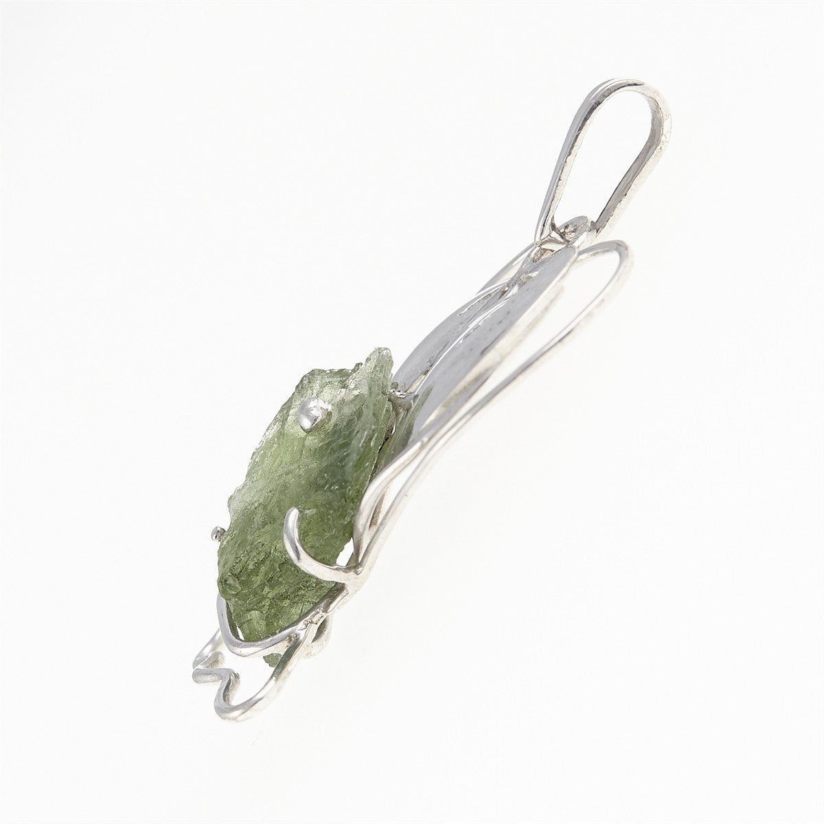 Silver pendant with moldavite – Cancer 011