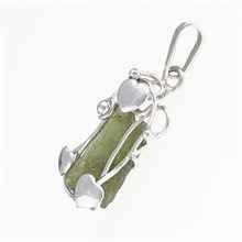Ciondolo Argento con moldavite – heart 012