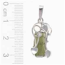 Ciondolo Argento con moldavite – heart 012