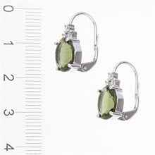 Orecchini in argento con moldaviti e zirconi 024Z