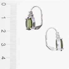 Orecchini in argento con moldaviti e zirconi 024Z