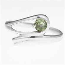 Anello Argento con moldavite 101