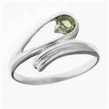 Anello Argento con moldavite 101