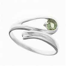 Anello Argento con moldavite 101