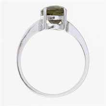 Anello Argento con moldavite 104