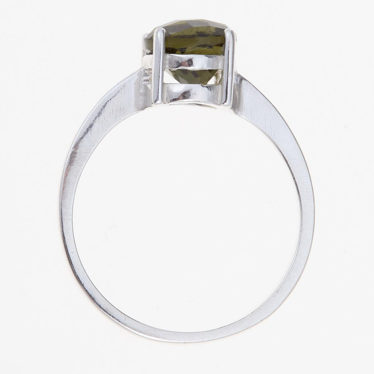 Silver ring with moldavite 104