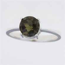 Anello Argento con moldavite 104