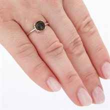 Anello Argento con moldavite 104