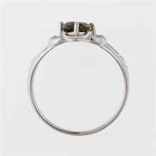 Silver ring with moldavite 112