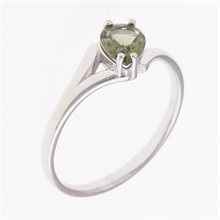Anello Argento con moldavite 236