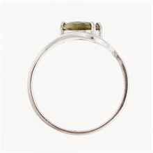 Silver ring with moldavite 264