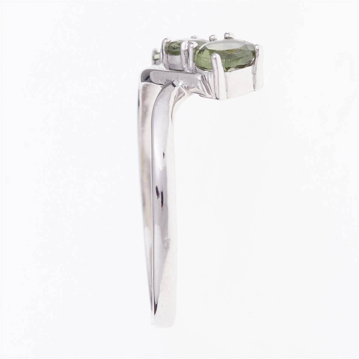 Silver ring with moldavite 267