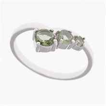 Anello Argento con moldavite 267