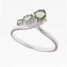 Anello Argento con moldavite 267
