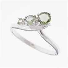 Anello Argento con moldavite 267