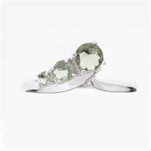 Anello Argento con moldavite 267