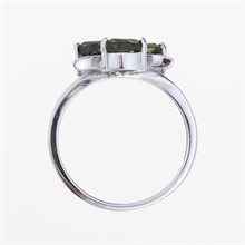 Anello in argento con Moldaviti 286
