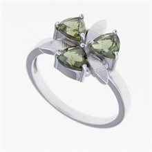 Anello in argento con Moldaviti 286