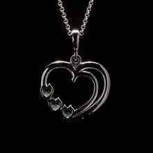 Ciondolo in argento con Moldaviti – heart 308