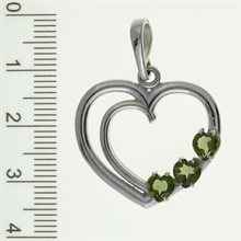 Ciondolo in argento con Moldaviti – heart 308