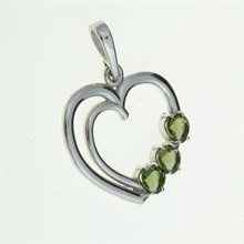 Ciondolo in argento con Moldaviti – heart 308