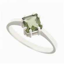 Anello Argento con moldavite 361