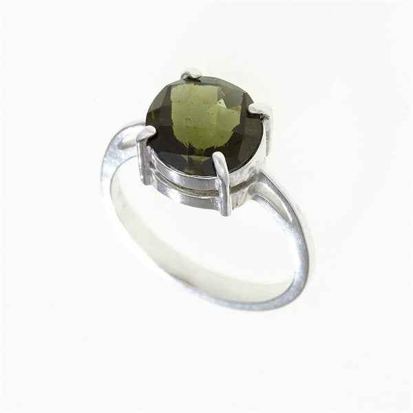 Anello Argento con moldavite 376