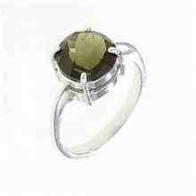 Anello Argento con moldavite 376
