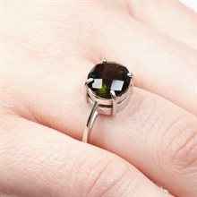 Anello Argento con moldavite 376
