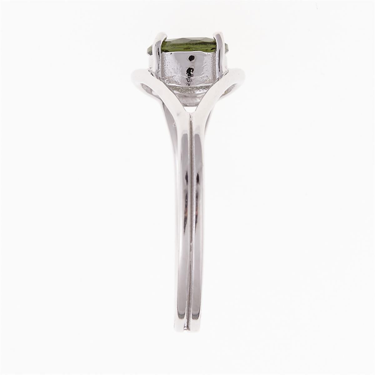 Silver ring with moldavite 405