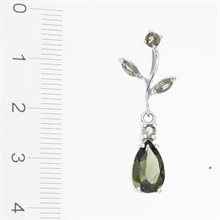 Silver pendant with moldavites 427