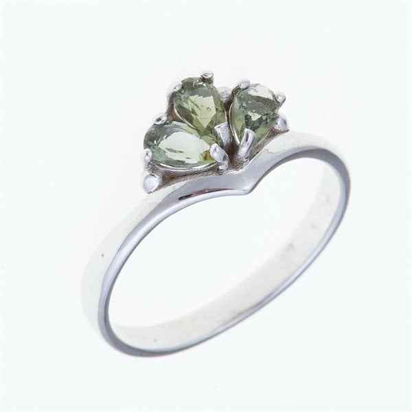 Anello in argento con Moldaviti 513