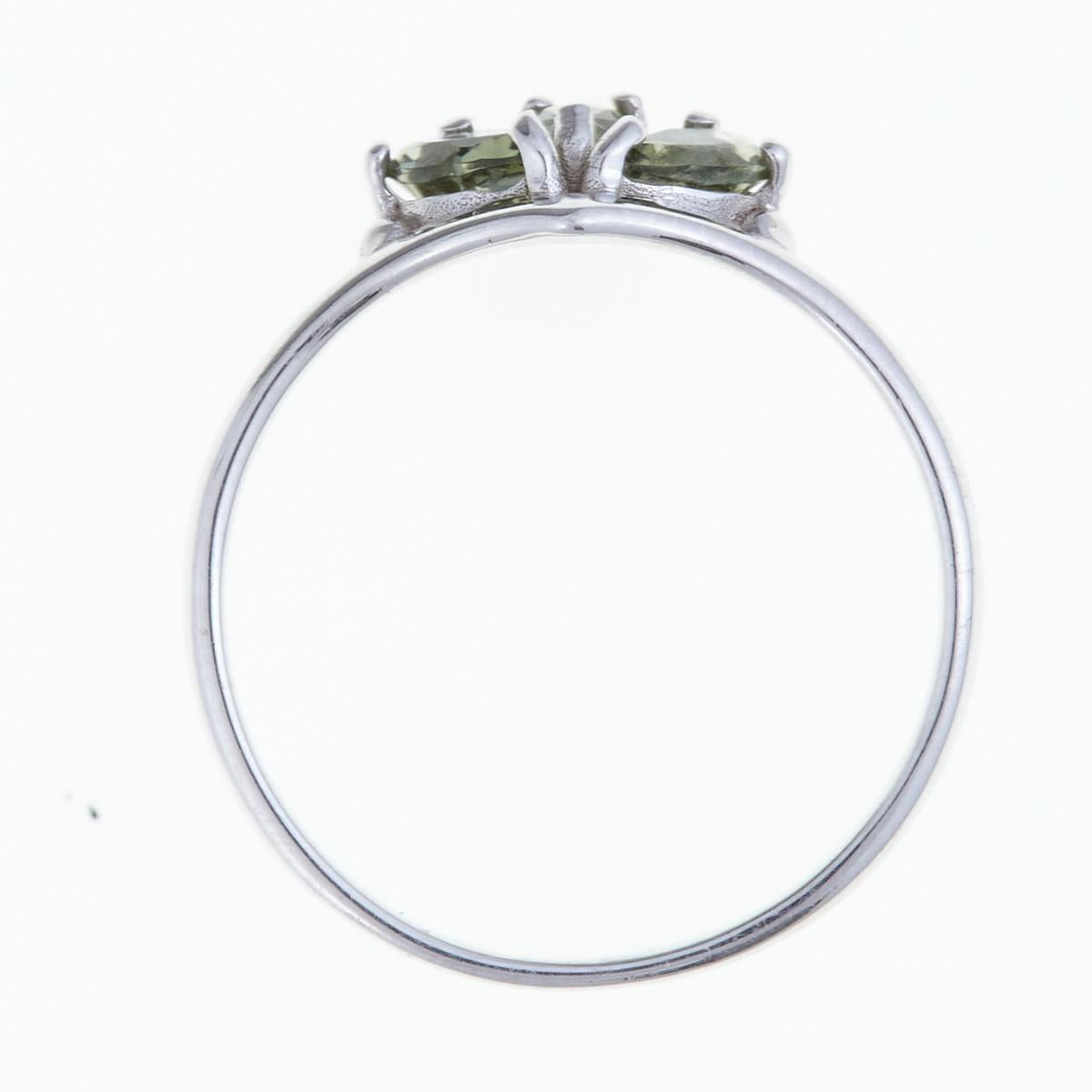 Silver ring with moldavites 513