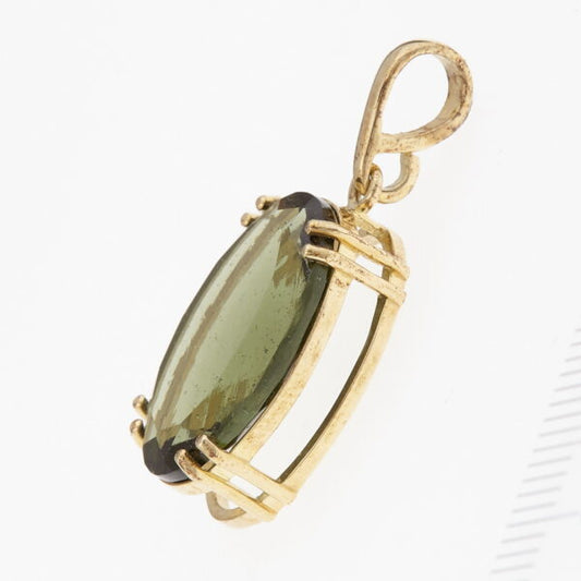 Pendente in oro con moldavite 536