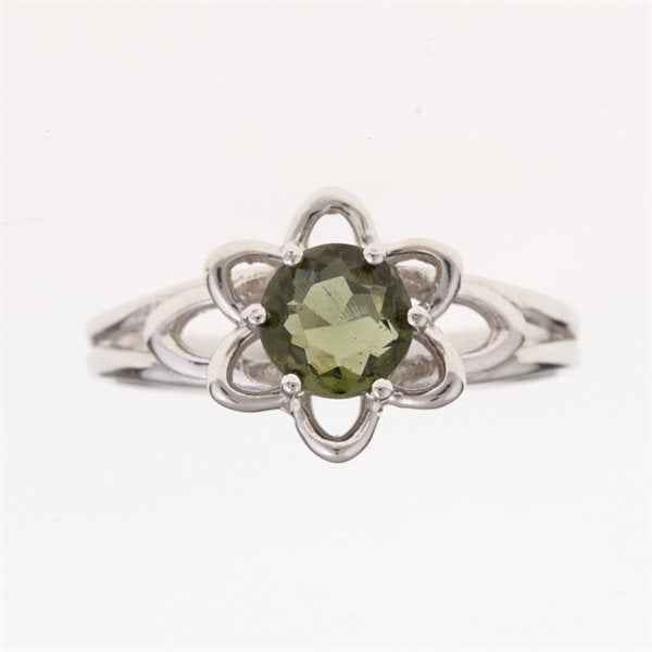 Anello Argento con moldavite 584