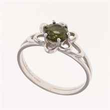 Anello Argento con moldavite 584