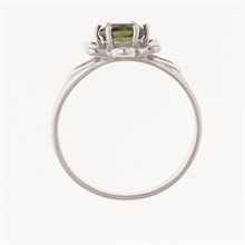 Anello Argento con moldavite 584