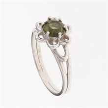 Anello Argento con moldavite 584