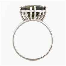 Silver ring with moldavite P586
