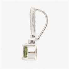 Ciondolo in argento con moldavite e zirconi 598Z
